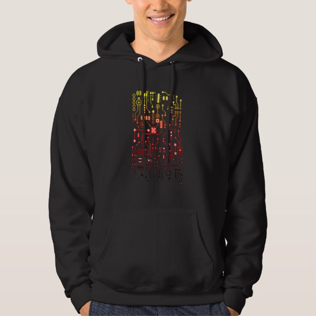 Engineer Computer Circuit Board Engineering CPU Bi Hoodie (Vorderseite)