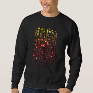 Engineer Computer Circuit Board Engineering CPU Bi Sweatshirt