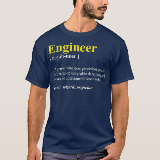Engineer Definition Geschenk Funny Computer Nerd T-Shirt