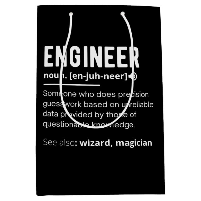 ENGINEER-DEFINITION MITTLERE GESCHENKTÜTE (Vorderseite)