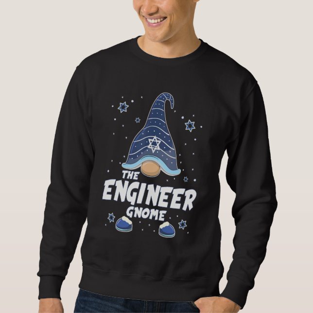 Engineer Gnome  Hanukkah Family Matching for men w Sweatshirt (Vorderseite)