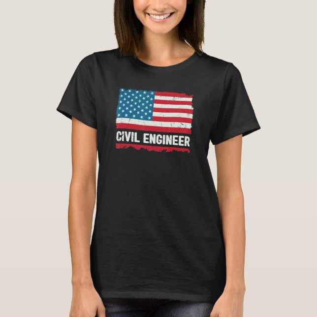 Engineer Men Women Civil Engineer Humor Tee (Vorderseite)