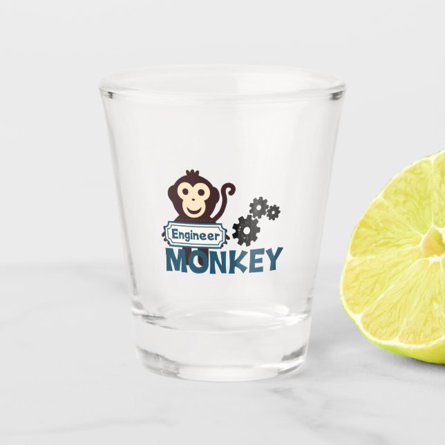 Engineer Monkey Schnapsglas (Vorderseite)