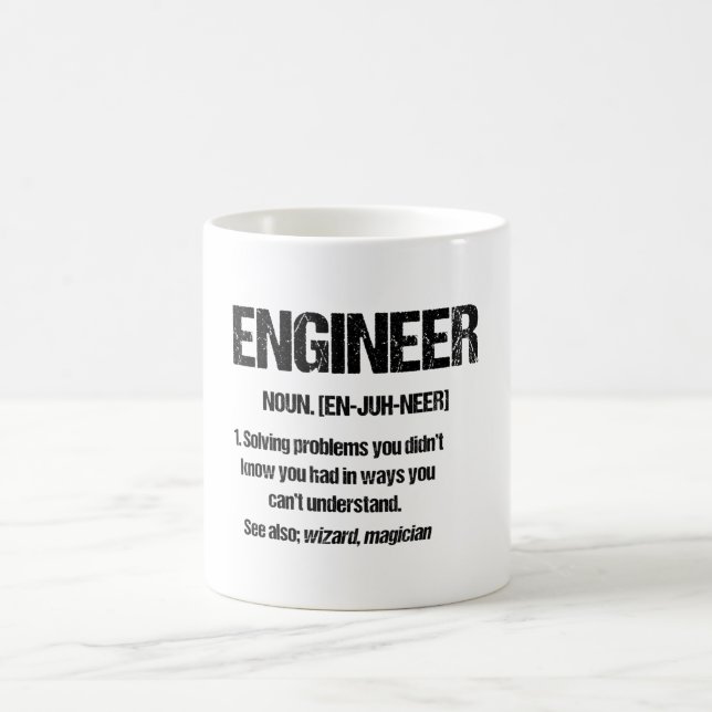 ENGINEER NOUN Funny Engineering Quotes Abschluss Kaffeetasse (Mittel)