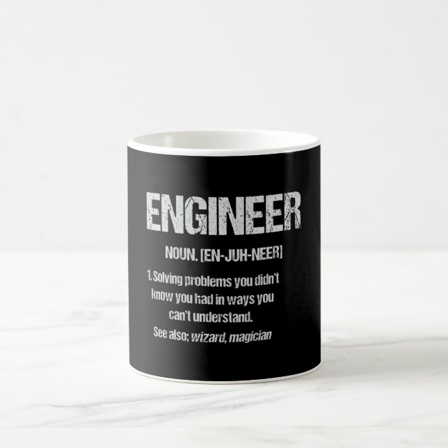ENGINEER NOUN Funny Engineering Quotes Graduation Kaffeetasse (Mittel)