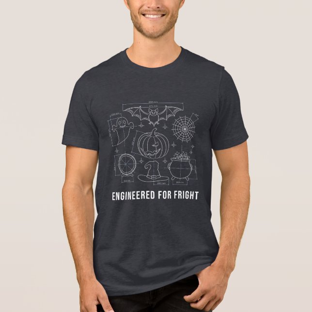 Engineered for Fright | Halloween T-Shirt Tri-Blend Shirt (Vorderseite)