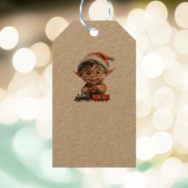 Engineering Baby Christmas Elf Kraft Gift Tags Geschenkanhänger