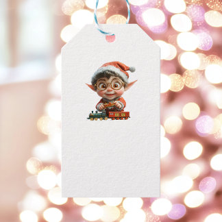 Engineering Baby Christmas Elf White Gift Tags Geschenkanhänger