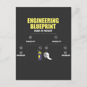 Engineering Blueprint Duct Tape Engineers Postkarte