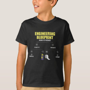 Engineering Blueprint Duct Tape Engineers T-Shirt