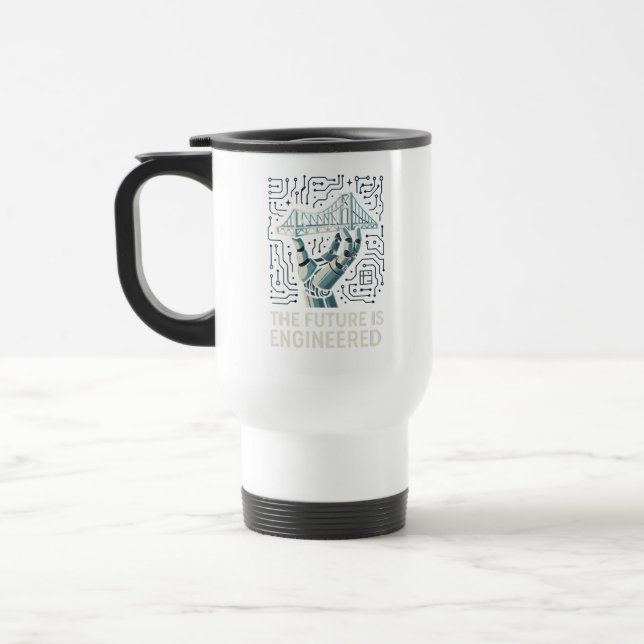 "Engineering Blueprint Tasse - Geometrisches Desig (Links)