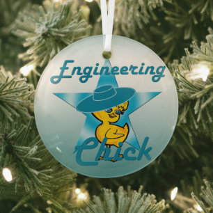 Engineering Chick #7 Ornament Aus Glas