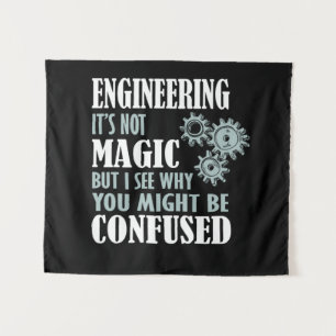 Engineering Magie sehe ich, warum Sie verwirrt sei Wandteppich