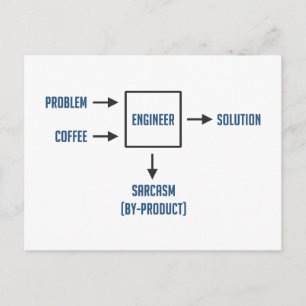 Engineering Sarcasm-Nebenerzeugnis Postkarte