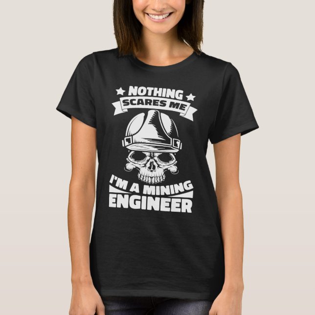 Engineering Skull  Civil Aerospace Mining Engineer T-Shirt (Vorderseite)