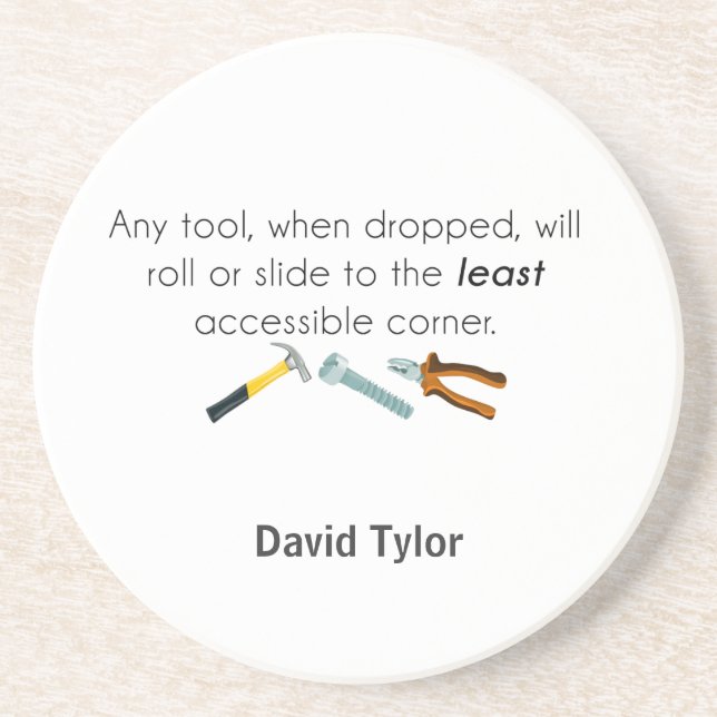 Engineering-Spaß Sandstein Untersetzer (Vorne)