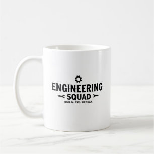 Engineering Squad Bauen Reparieren Wiederholen Kaffeetasse