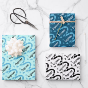 Engineeringoval Geschenkpapier Set