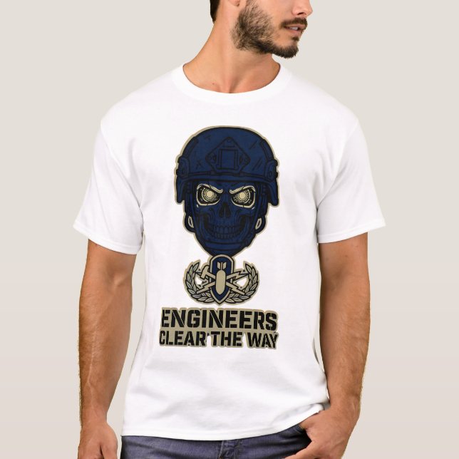 Engineers Clear The Way Skull Helmet Tee (Vorderseite)