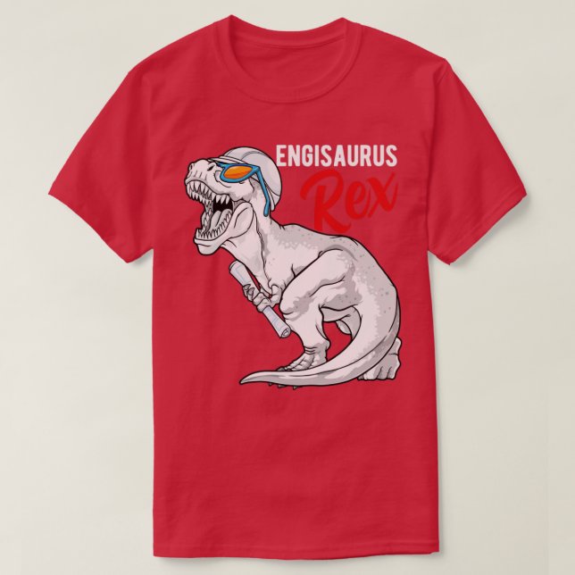 Engisaurus Rex Engineer Dinosaurier T Rex Engineer T-Shirt (Design vorne)