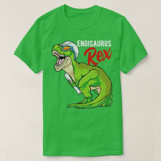 Engisaurus Rex Engineer Dinosaurier T Rex Engineer T-Shirt (Design vorne)