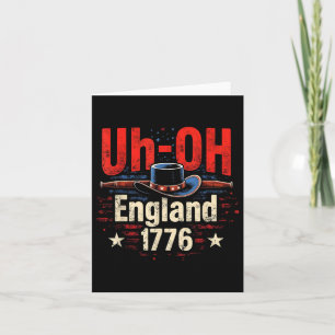England 1776 Funny July 4. Patriotic Men Wo Karte