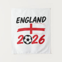 England 2026 Fußballfan-Design, Kreuz und Fußball