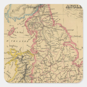 England 4 quadratischer aufkleber