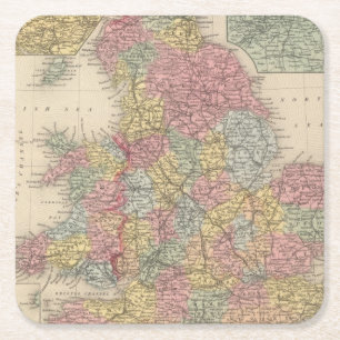 England 9 rechteckiger pappuntersetzer