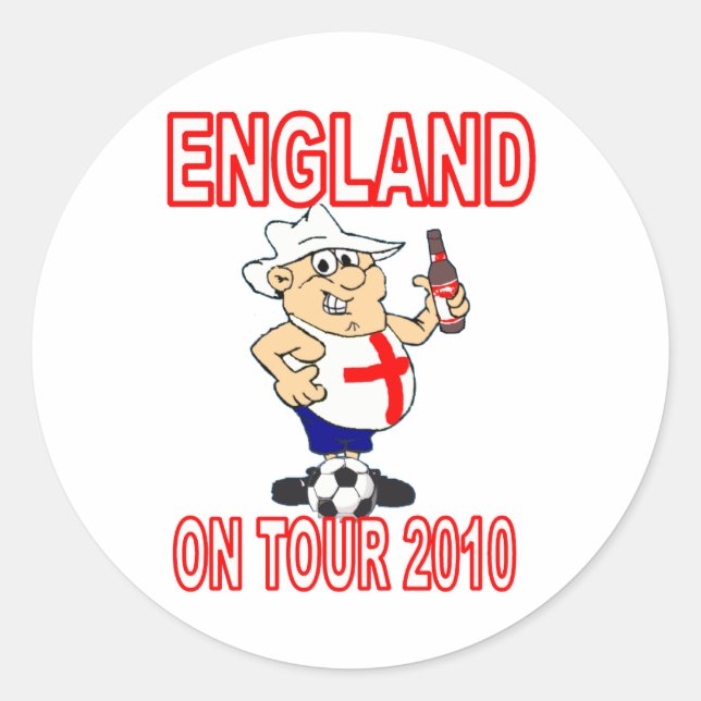 ENGLAND auf Tour Runder Aufkleber (Vorderseite)