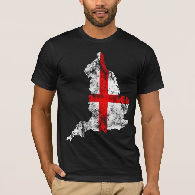 England beunruhigte Flagge T-Shirt (Vorderseite)