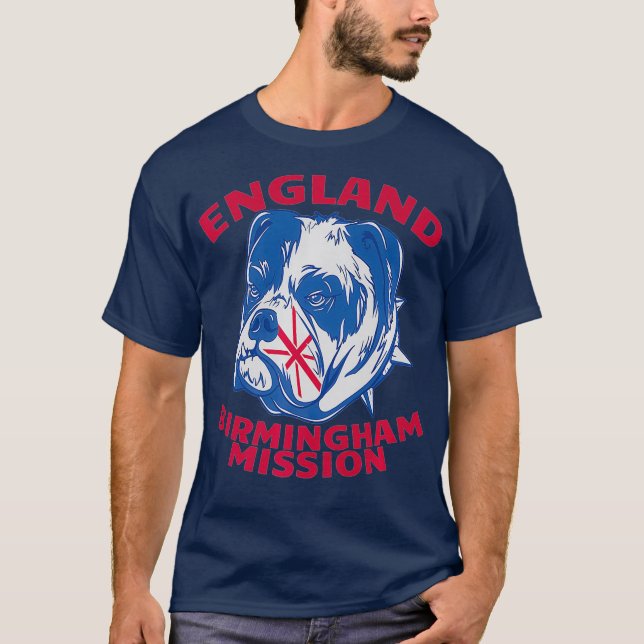 England Birmingham Mission LDS Missionar Mormon T-Shirt (Vorderseite)