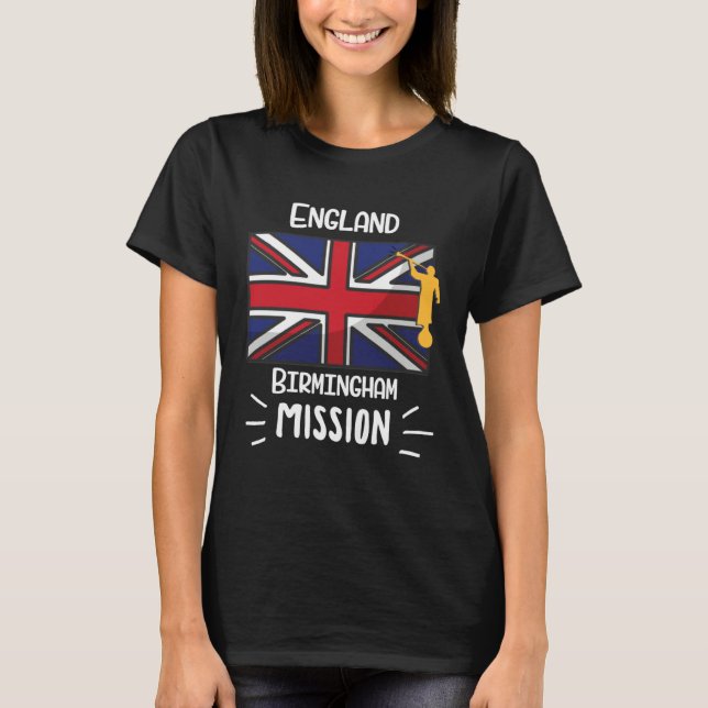 England Birmingham Mormon LDS Mission Missionary T-Shirt (Vorderseite)