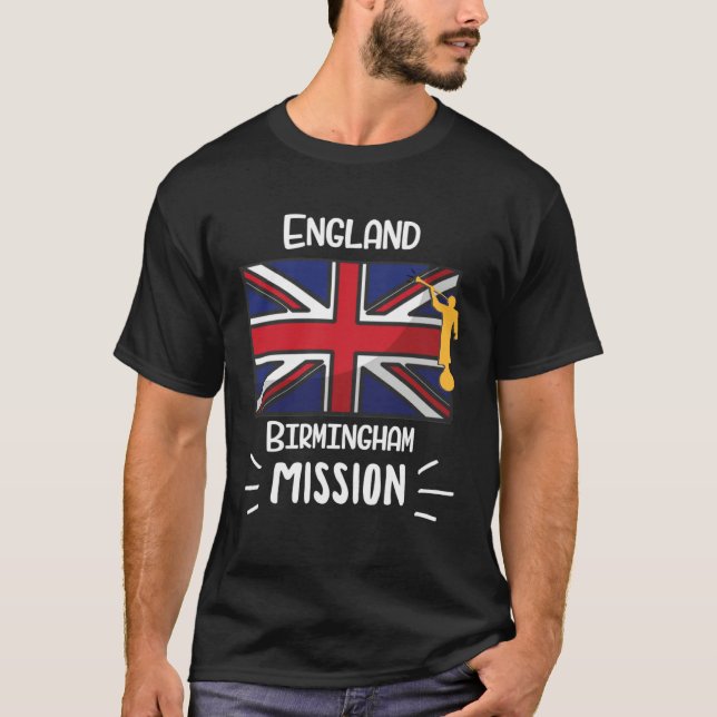 England Birmingham Mormon LDS Mission Missionary T-Shirt (Vorderseite)