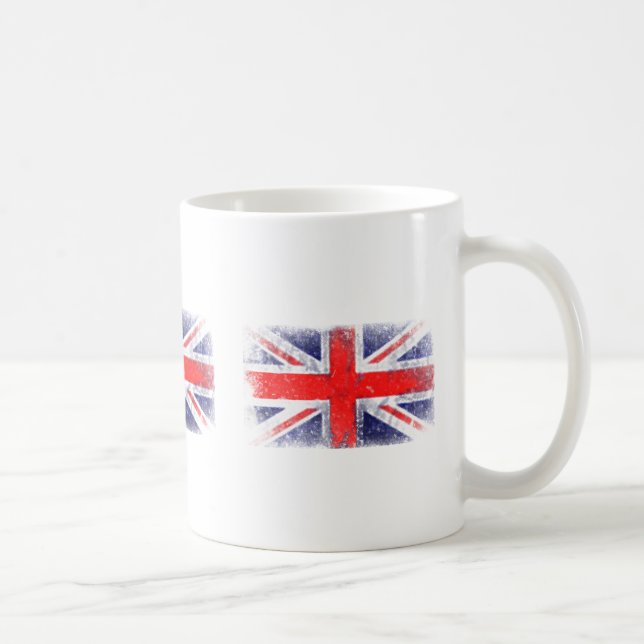 England: Blaue und rote Flagge Kaffeetasse (Rechts)