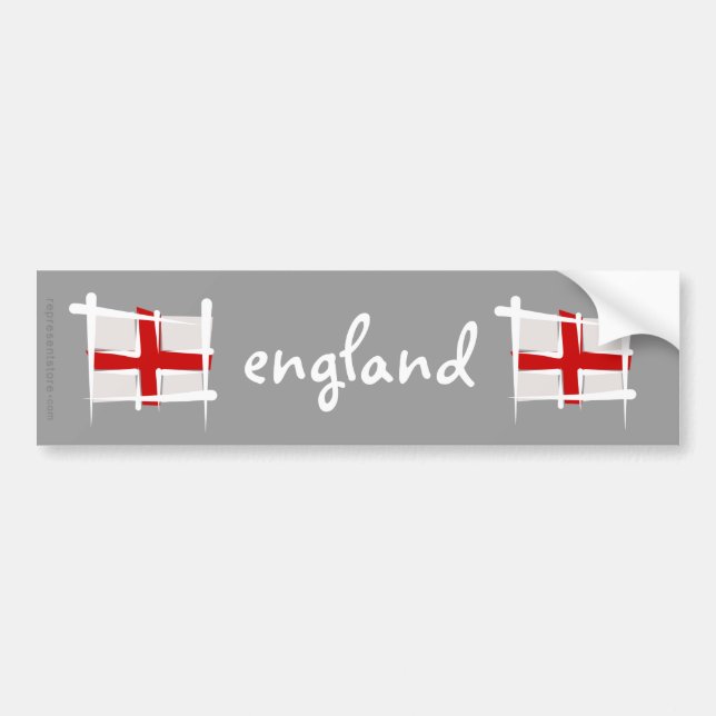 England-Bürsten-Flagge Autoaufkleber (Vorne)