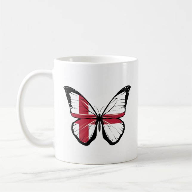 England Butterfly Flag Kaffeetasse (Links)