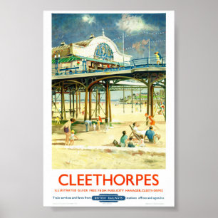 England Cleethorpes Restauriertes Vintage-Reisepos Poster