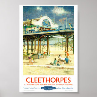 England Cleethorpes Restauriertes Vintage-Reisepos Poster