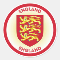England Coat of Arms Circle Shape