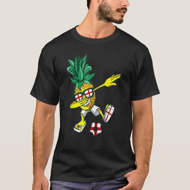 England Dabbing Ananas England Fußball Englisch P T-Shirt (Vorderseite)