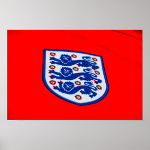 England: Drei Löwen Shirt Abzeichen Poster