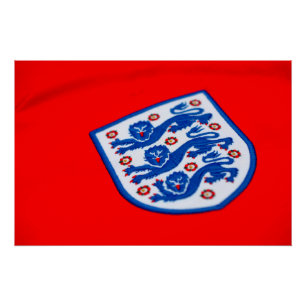 England: Drei Löwen Shirt Abzeichen Poster