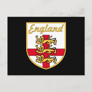 England, Englisch, 3 Löwen Abzeichen oder Wappen, Postkarte
