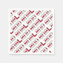 England Englisch Flag Farben Typografie Muster