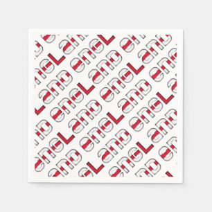 England Englisch Flag Farben Typografie Muster Serviette