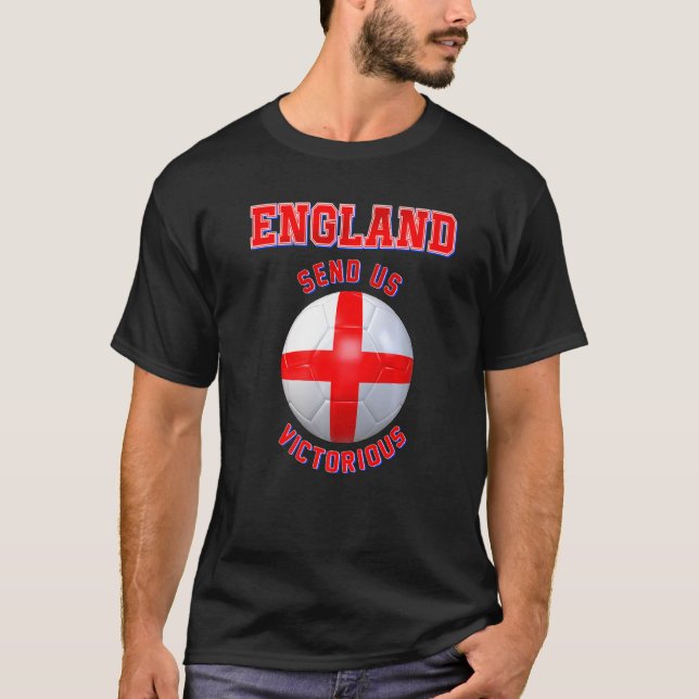 England Englische Fußballmannschaft Fan Slogans T-Shirt (Vorderseite)