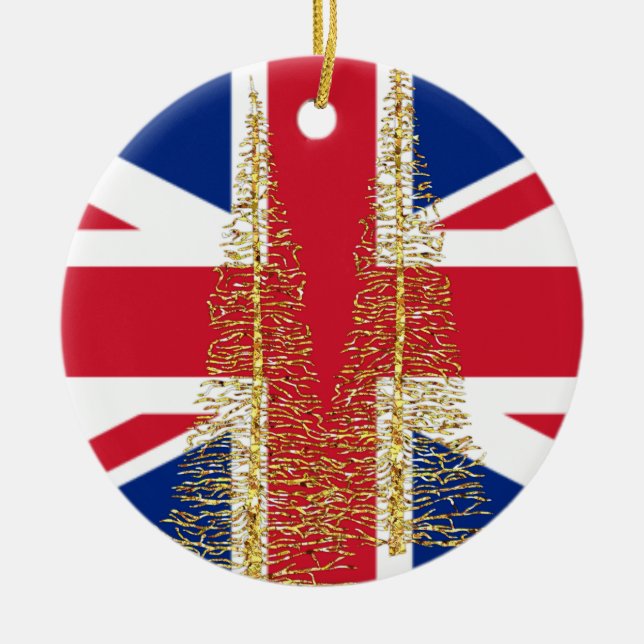 England English British Flag Weihnachtsschmuck (Vorne)