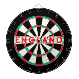 ENGLAND English Old Classic Design Red Text Dartscheibe