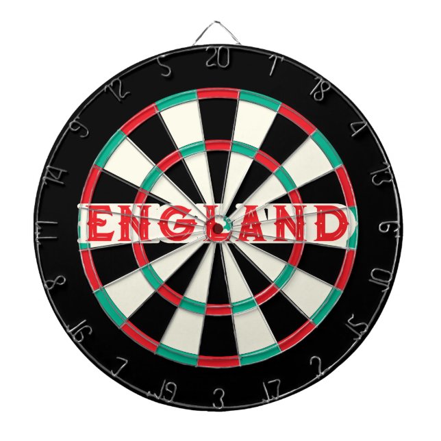 ENGLAND English Old Classic Design Red Text Dartscheibe (vorne)